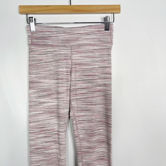 Athleta Girl XLarge 14 Pink Gray Spacedye Leggings Athletic Activewear Stretch - Picture 3 of 10